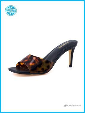 Kitten Heel Sandals Slip On One Band Memory Foam Open Toe 3 Inch Heel